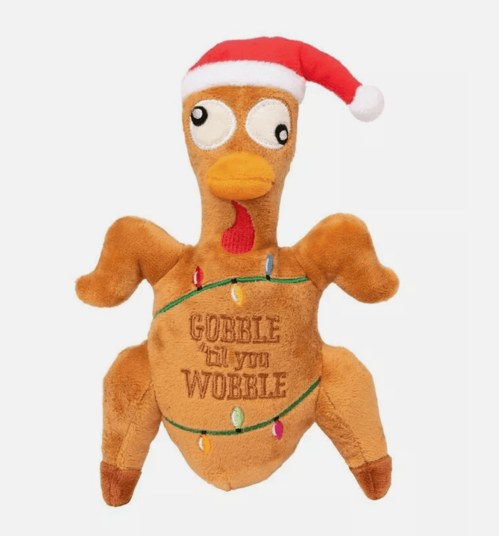 $1 OFF! FuzzYard Gobble Til You Wobble Turkey Plush Squeaky Dog Toy - Glad Dogs Nation | ALL Profits Donated