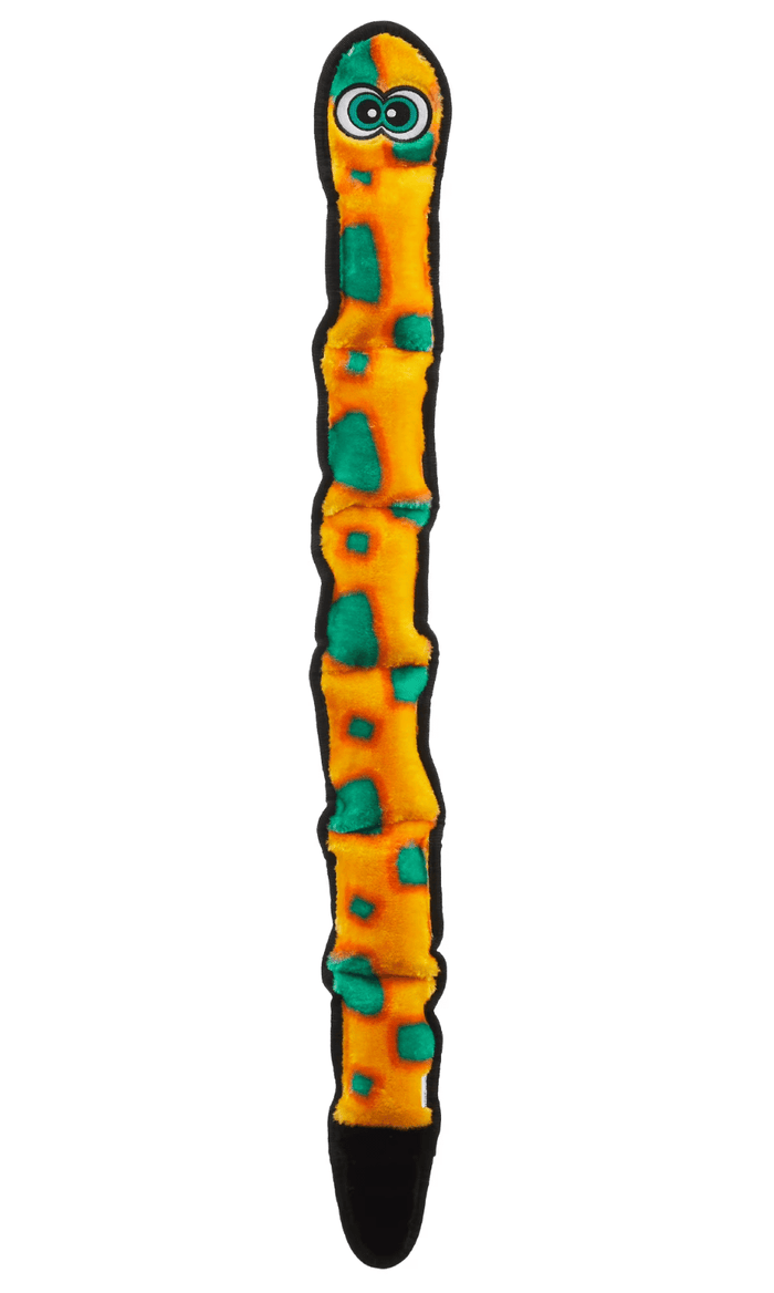 $3 OFF! Outward Hound Durablez Stuffing - Free Squeaky Interactive Snake Dog Toy, Orange, XL - Glad Dogs Nation | ALL Profits Donated
