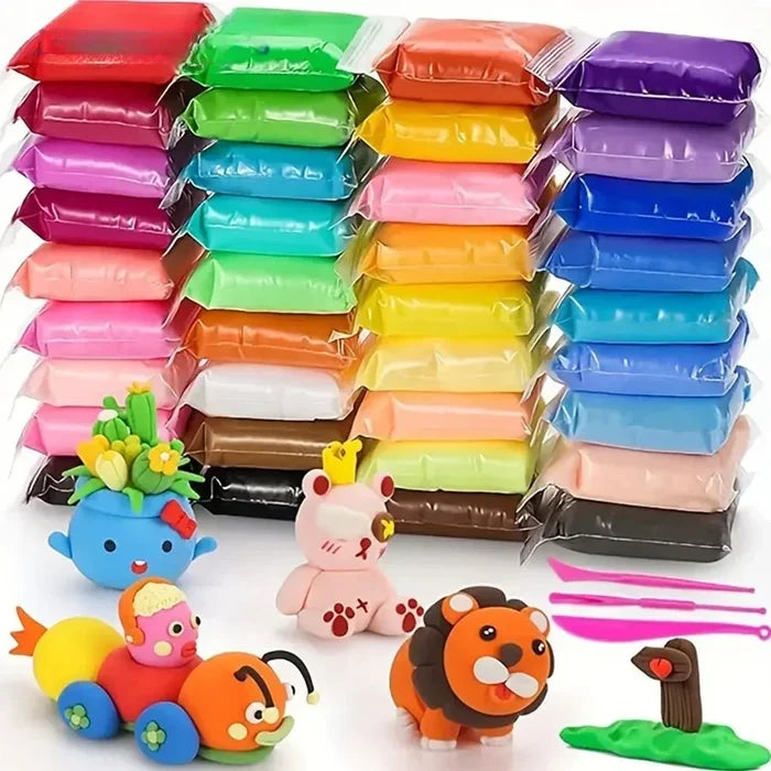 36 Colors Air Dry Clay Set – Soft, Safe & Creative Fun