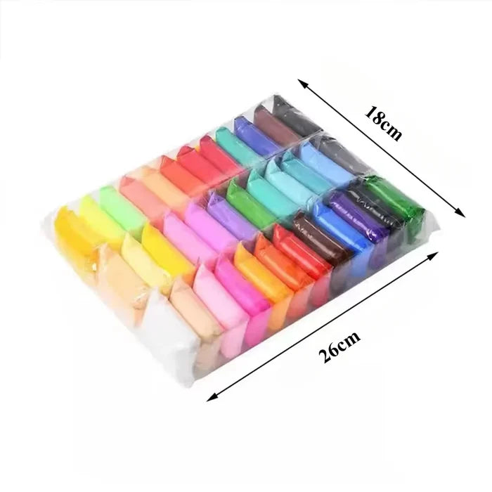 36 Colors Air Dry Clay Set – Soft, Safe & Creative Fun