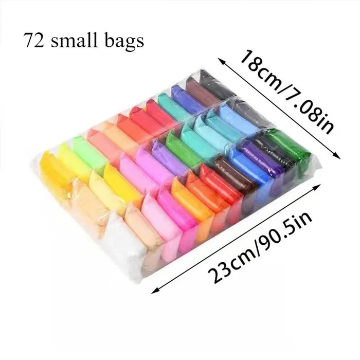 36 Colors Air Dry Clay Set – Soft, Safe & Creative Fun