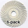 3M Radial Bristle Discs, 120 Grit, White, 2", 6-Pk