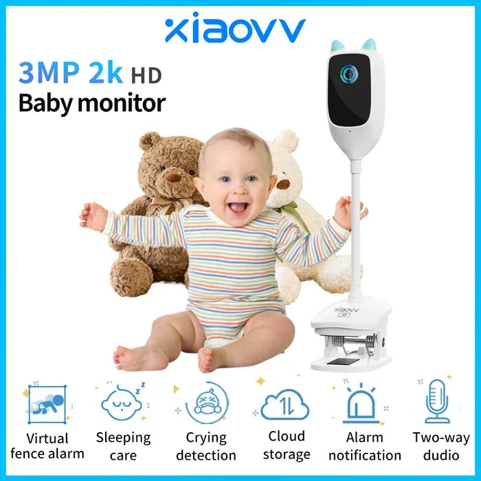 4MP WiFi Baby Monitor with Crying Detection & Night Vision