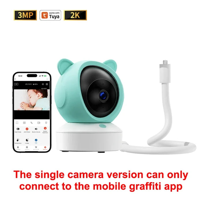 5" Tuya Baby Monitor HD WiFi with Two-Way Audio