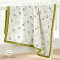 6 Layer Muslin Baby Blanket Panda Print – Front View