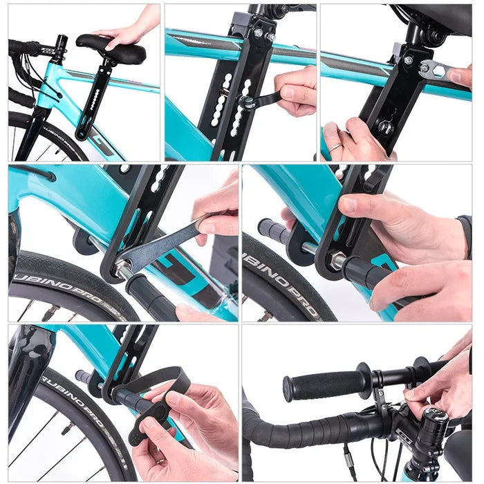 Adjustable Baby Bike Seat Front Mount – Safe Ride with Parents