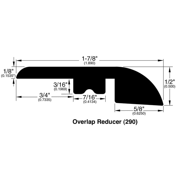 Allure Gingermisu Maple Overlap Reducer profile and dimensions