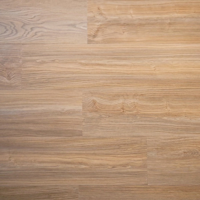 Allure wide plank peach crips pine flooring viewed overhead