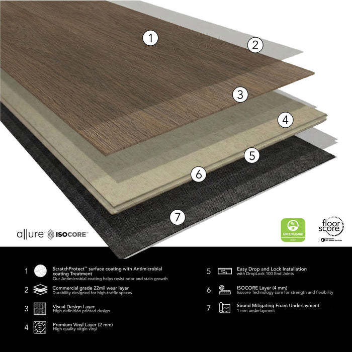 Allure Vanilla Latte Oak 22mil Wide Luxury Vinyl Plank Flooring