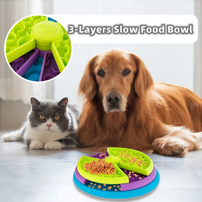 Anti-Choke Puzzle Pet Feeder Bowl