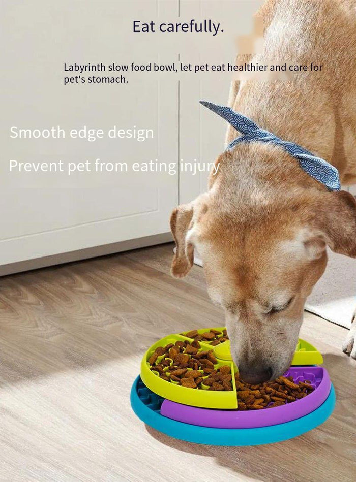 Anti-Choke Puzzle Pet Feeder Bowl