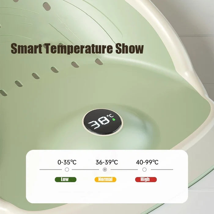 Baby Bath Support for Newborns – Non-Slip Thermometer Bed