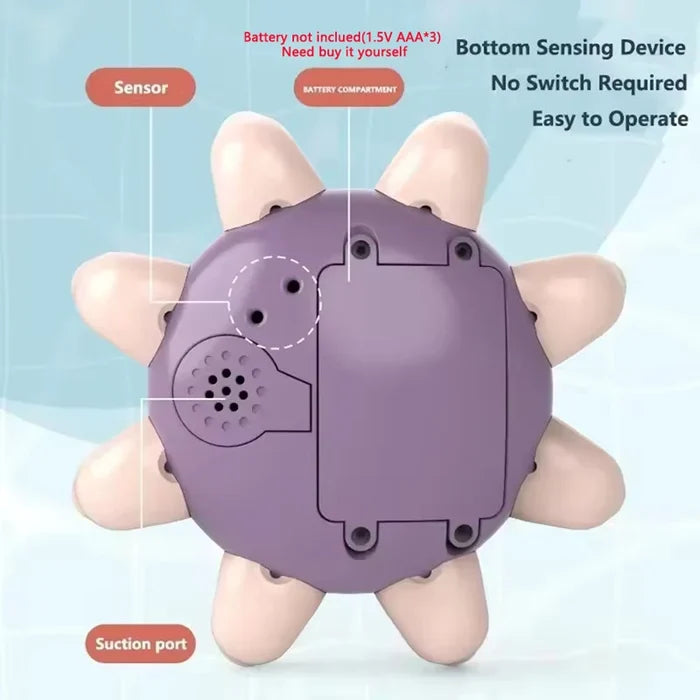 Baby Bath Toy Spray Octopus – Light-Up Automatic Water Fun