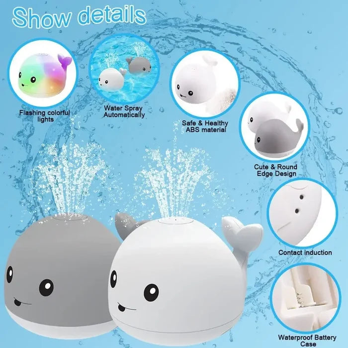 Baby Bath Toys Whale Sprinkler – LED Water Play Fun