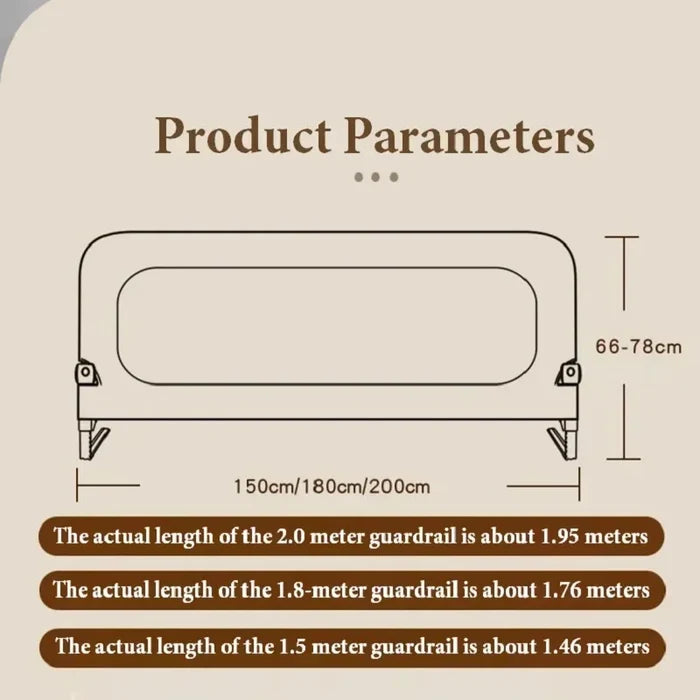 Baby Bed Guard Rail – Adjustable Anti-Fall Safety Barrier