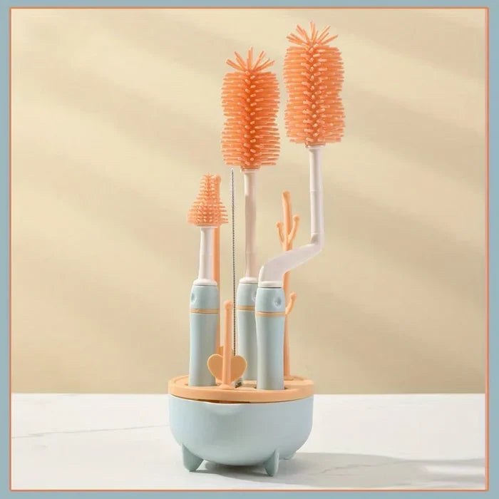 Baby Bottle Cleaner Set 6-in-1 – Hygienic & Travel-Friendly