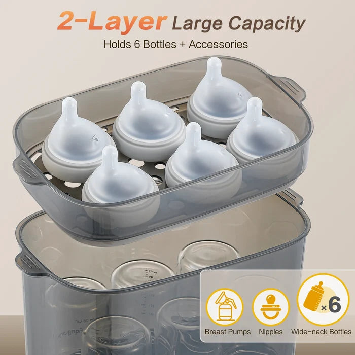 Baby Bottle Sterilizer & Dryer with 72H Germ-Free Storage