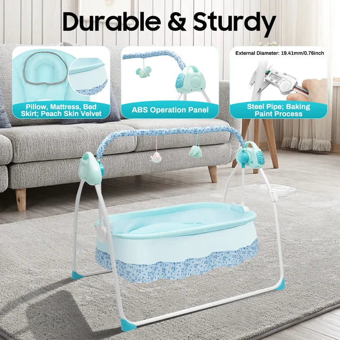 Baby Cradle Swing with Auto Rocking & Music Comfort