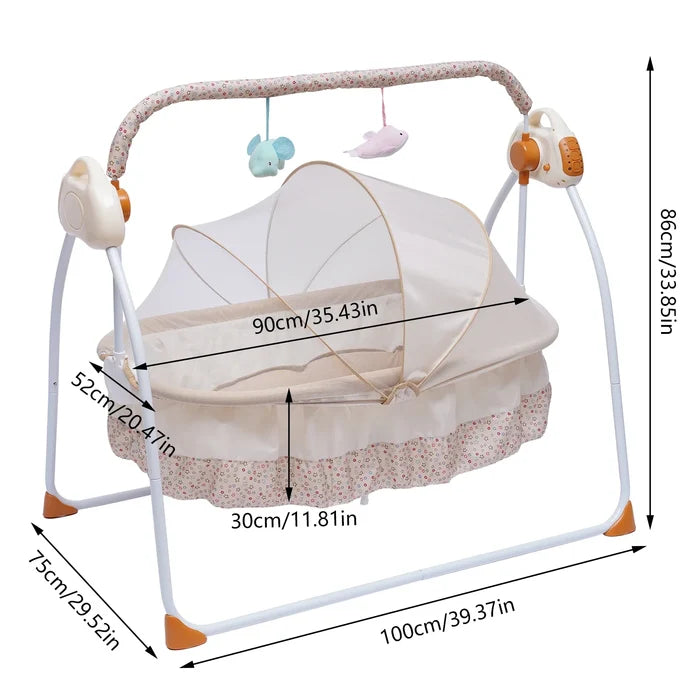 Baby Cradle Swing with Auto Rocking & Music Comfort