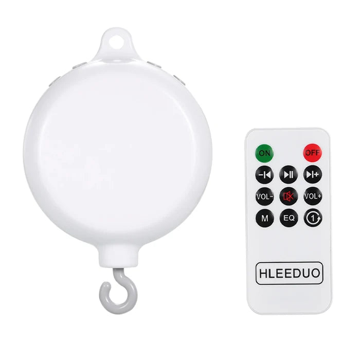 Baby Crib Music Box with 35 Songs & Remote for Better Sleep