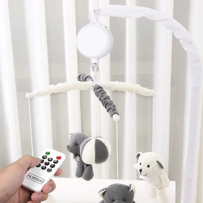Baby Crib Music Box with 35 Songs & Remote for Better Sleep
