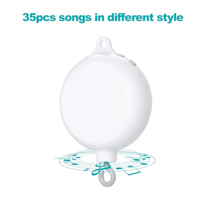 Baby Crib Music Box with 35 Songs & Remote for Better Sleep