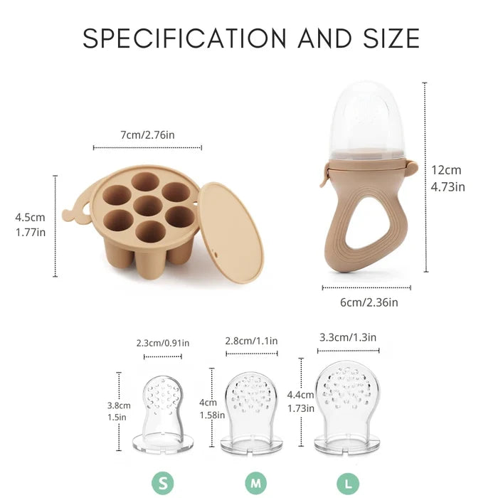 Baby Fruit Feeder Teether – Safe Self-Feeding & Freezer Set