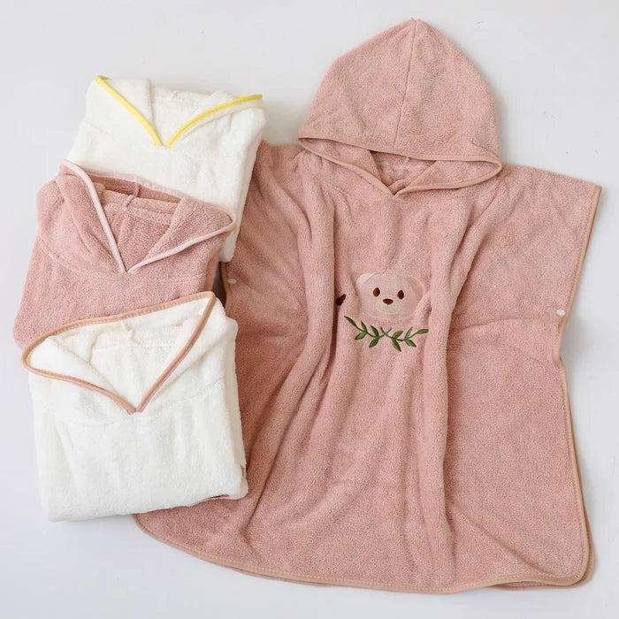 Baby Hooded Bath Towel Soft Coral Fleece for Cozy Drying