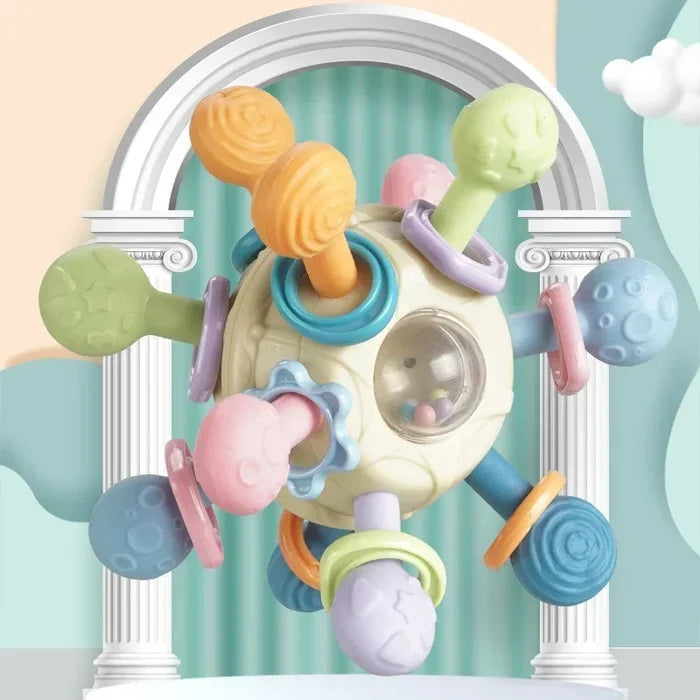 Baby Rotating Rattle Ball – Sensory & Teething Toy