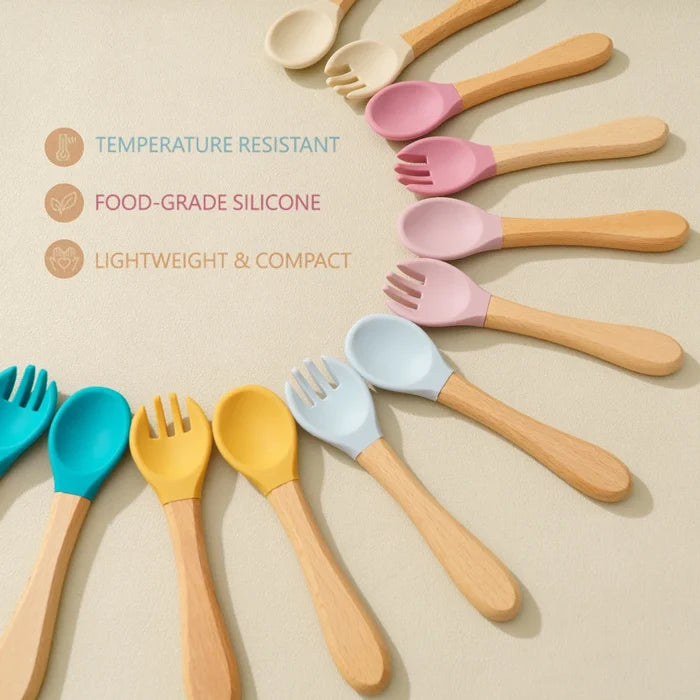 Baby Silicone Feeding Set – Suction Bowl & Training Utensils