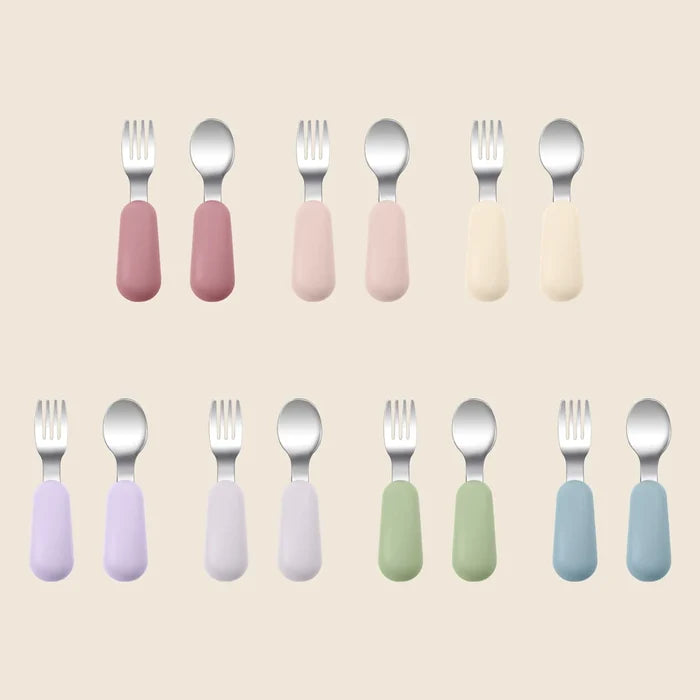 Baby Silicone Fork & Spoon – Safe Portable Feeding Set