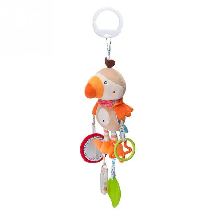 Baby Stroller Rattle Toy – Soft Hanging Animal for Sensory Play