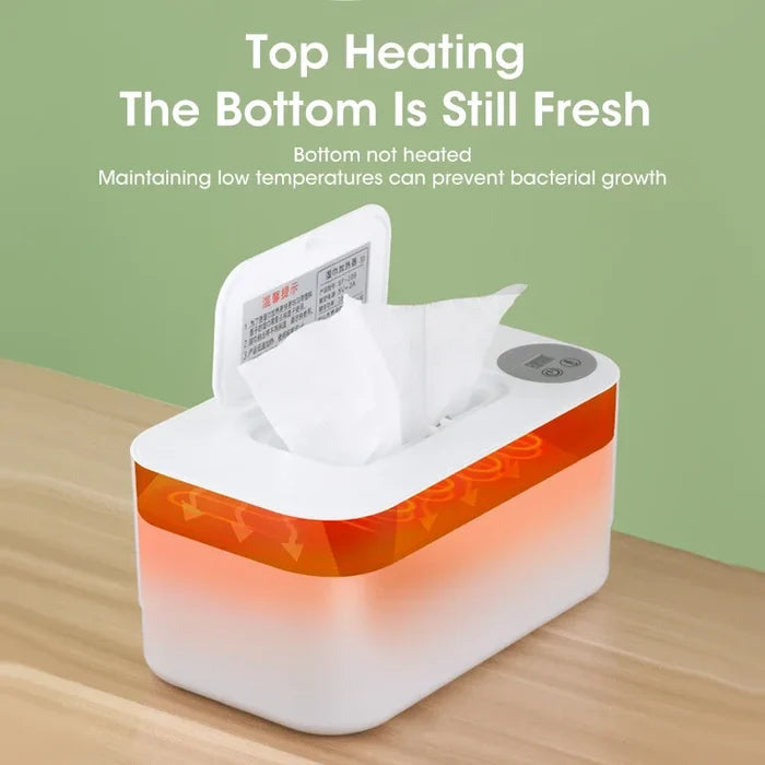 Baby Wipe Warmer LED Display Portable USB Heated Dispenser