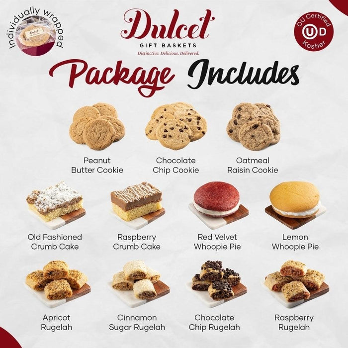 Assorted cookies set: peanut butter, chocolate chip, oatmeal raisin, and more