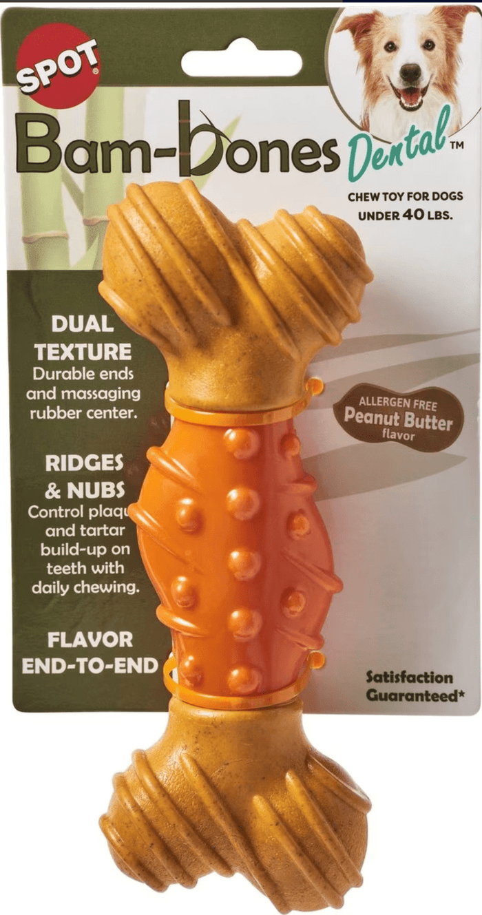 Bam - Bone Bambone Dental Bone Peanut Butter Flavored Bone Dog Chew - Glad Dogs Nation | ALL Profits Donated