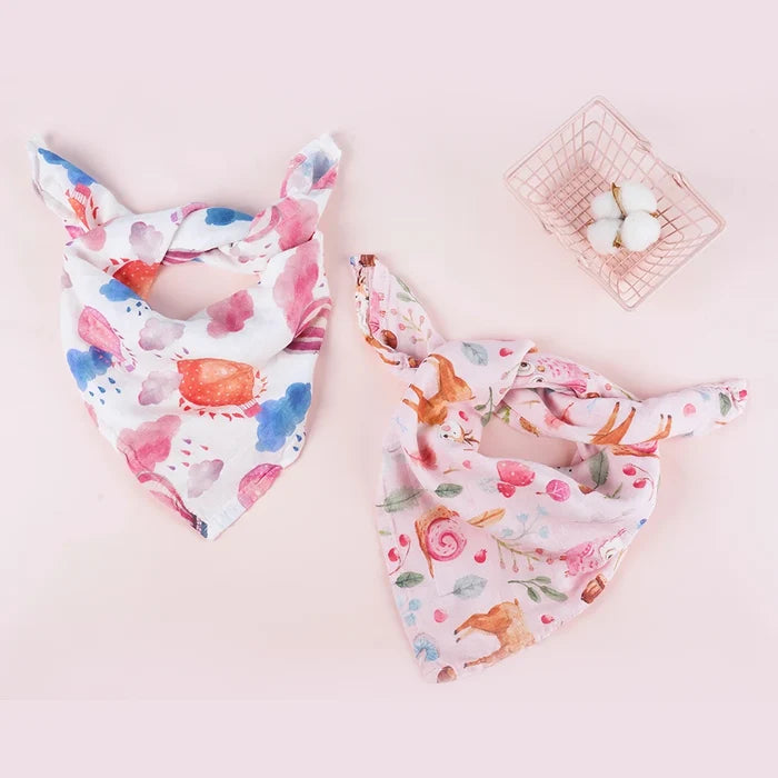 Bamboo Cotton Baby Bib Set – Soft, Breathable 5-Pack