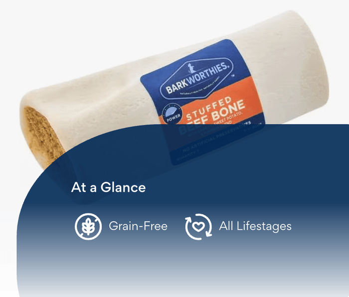Barkworthies Shin Bone Stuffed with Choice of Stuffing: 5" - 6" - Glad Dogs Nation | ALL Profits Donated