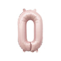 Blush pink foil number 0 balloon