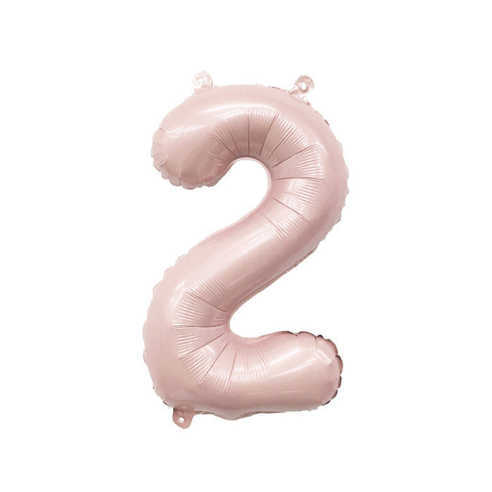 Blush pink foil number 2 balloon