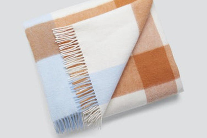 Bold Plaid Throw blanket, autumn, folded