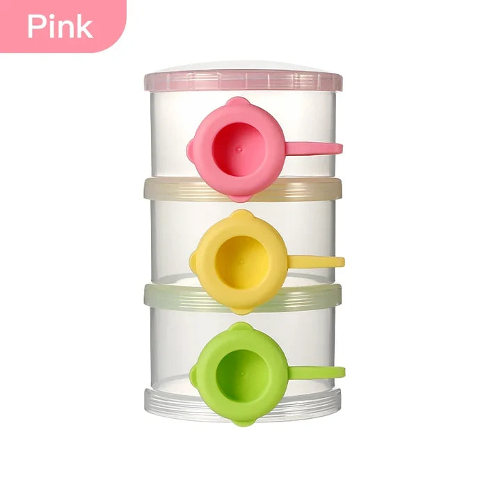 BPA-Free Baby Milk Powder Container – 3-Layer Side Open