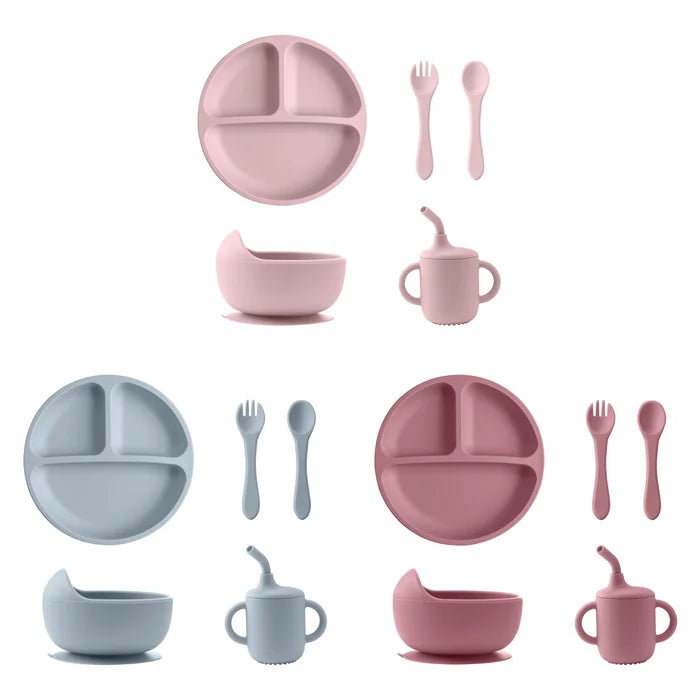 BPA Free Silicone Baby Feeding Set – Safe & Spill-Proof