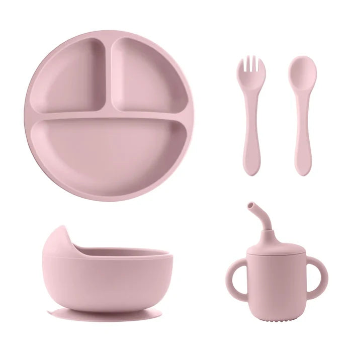 BPA Free Silicone Baby Feeding Set – Safe & Spill-Proof