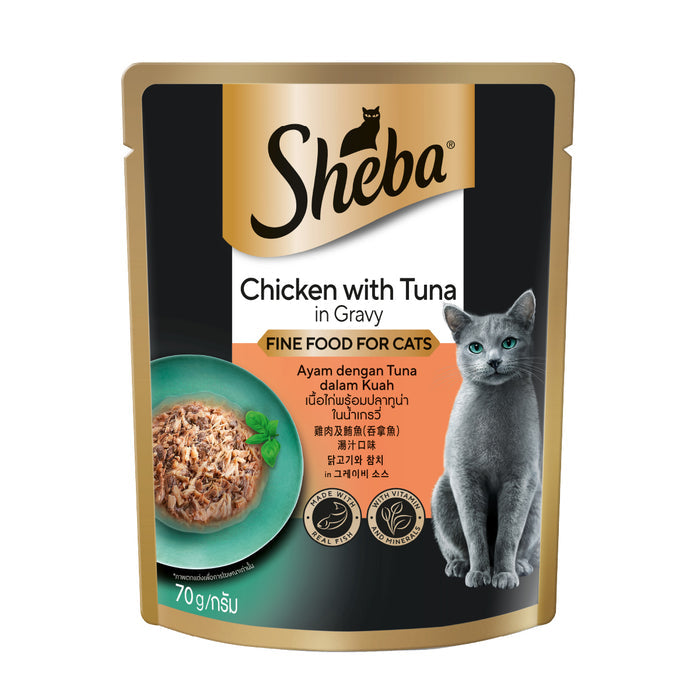 Sheba Cat Wet Food Pouch 70g Chicken With Tuna