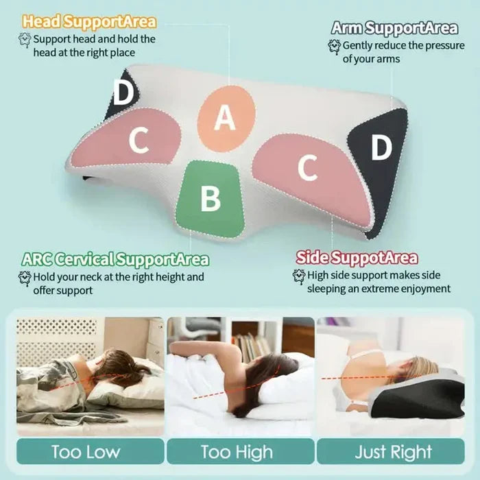 Butterfly Memory Neck Pillow for Comfortable Sleep Support