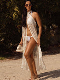 Model wearing Cabo Zig zag wrap by NAIA Beach
