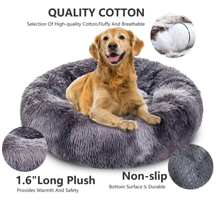 Calming Donut Plush Pet Bed