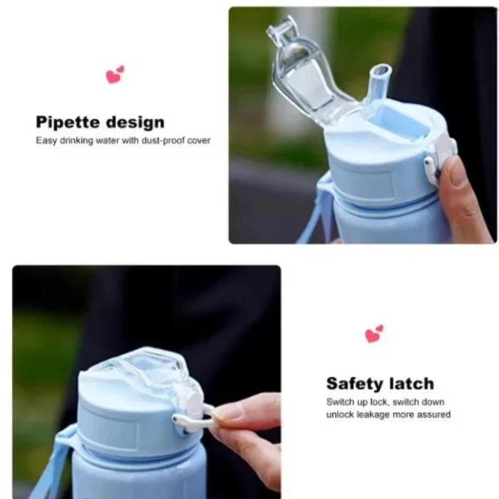 Capybara Straw Water Bottle Large Capacity Insulated Cup