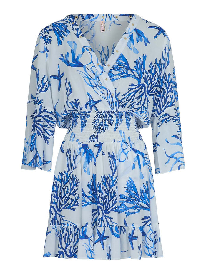 Celia Dress in La  Mer  - SS26 The Golden Hour Collection NAIA Beach luxury swimwear and resort wear