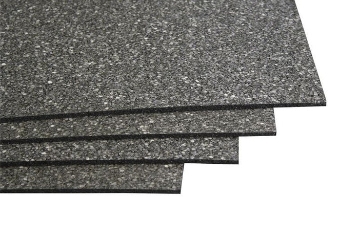 Cork underlayment insulation sheets for tile floor heating systems